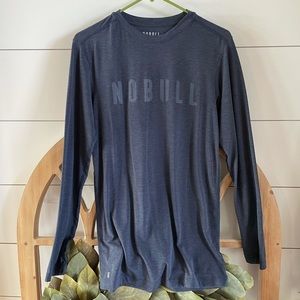 NoBull Men’s long sleeve tee shirt. Small. Blue